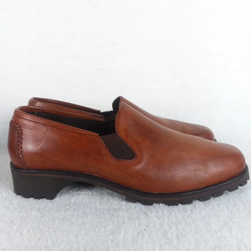 Cole Haan Country Farren Scotch Leather Slip On Loafers Lug‎ Sole Shoes 10 Brown